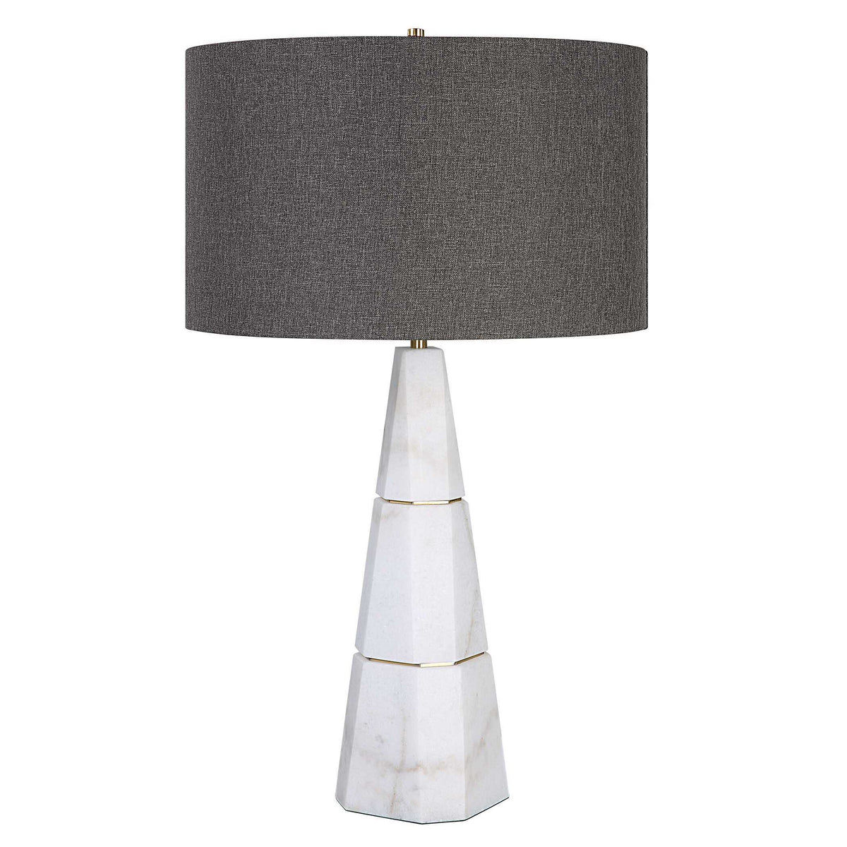 Citadel Marble Table Lamp - Dark Gray / White by Uttermost - View 4