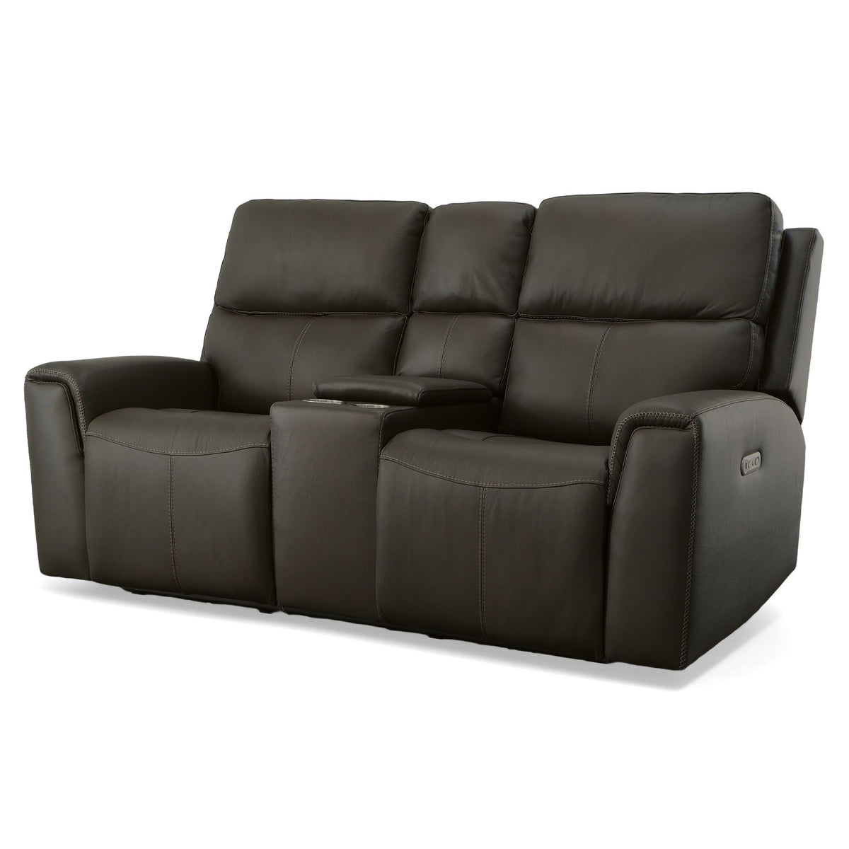 Jarvis Power Reclining Loveseat With Console & Power Headrests - Mica | Flexsteel