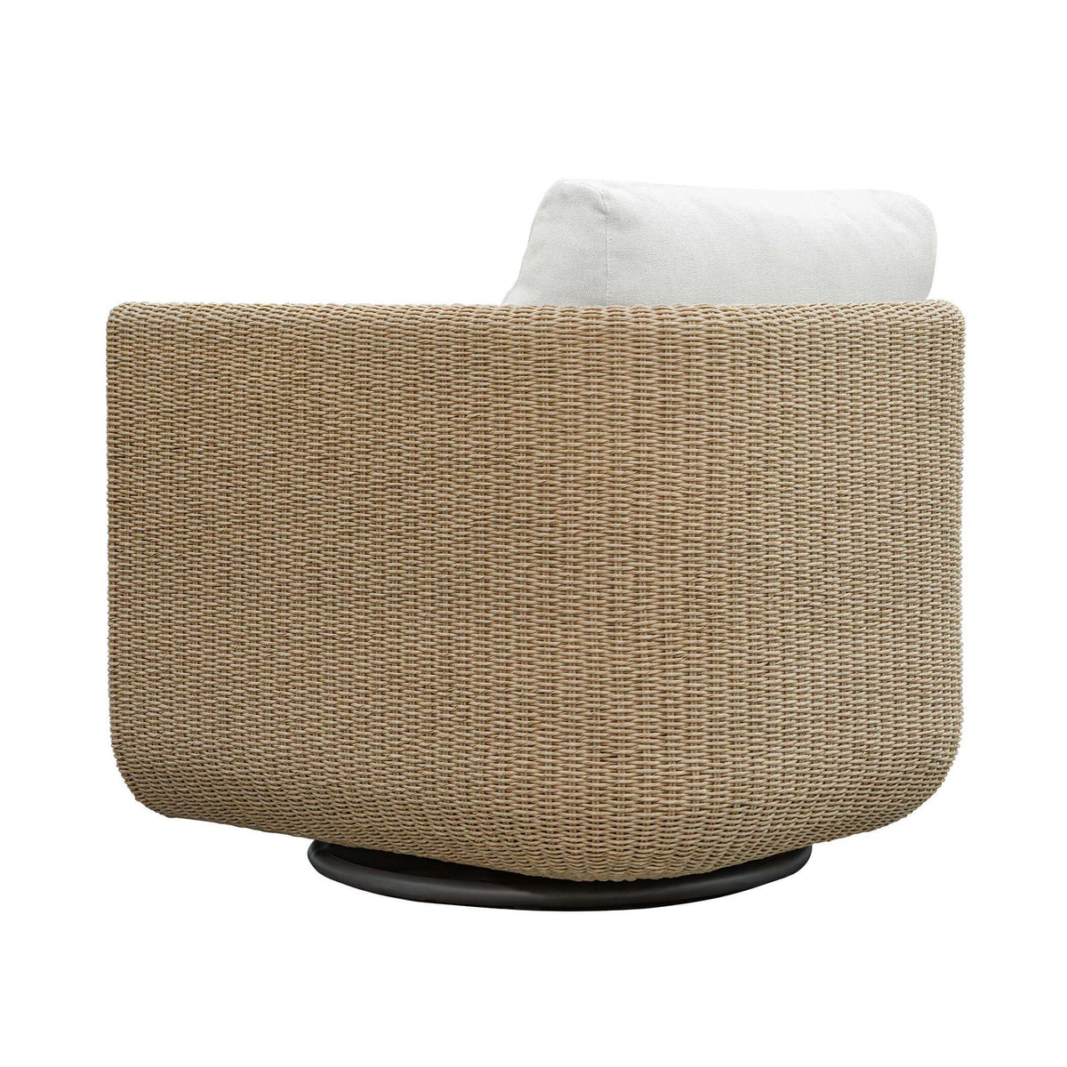 Santorini Outdoor Swivel Lounge Chair - Light Brown / White by Uttermost - View 6