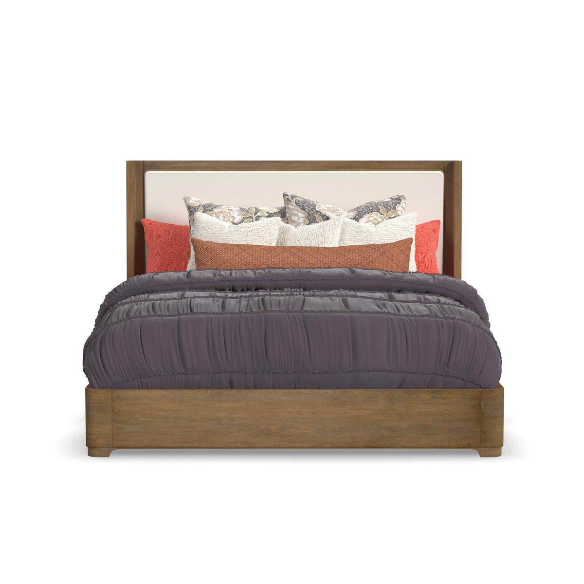 Normandy King Upholstered Bed - Light Brown | Flexsteel