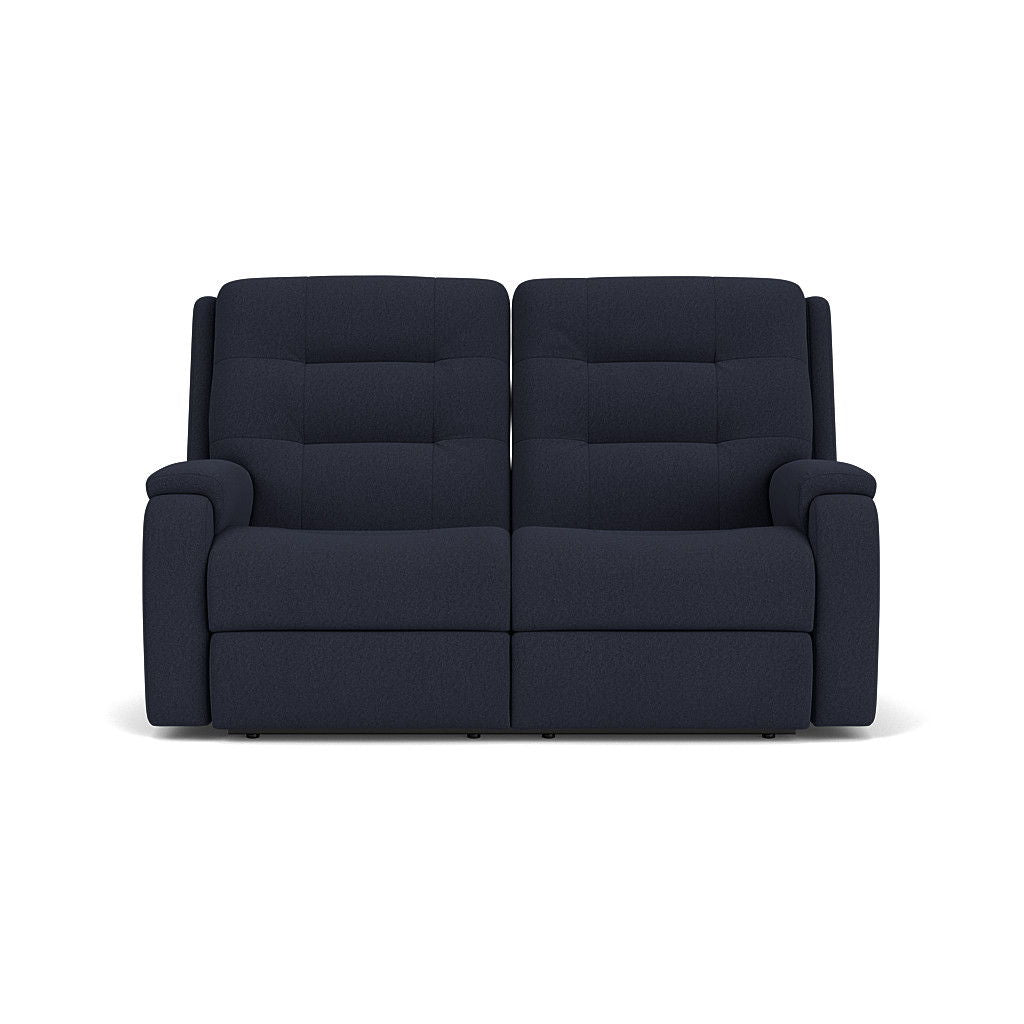 Arlo Transitional Leather Reclining Loveseat | Flexsteel