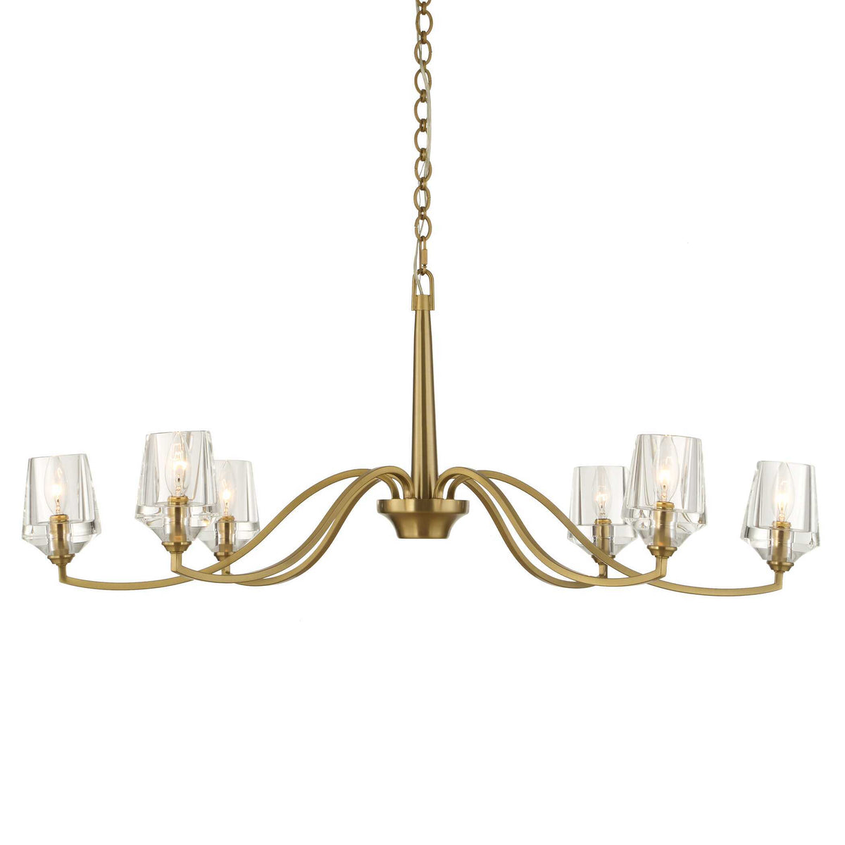 Barcelona 6 Light Brass Chandelier - Gold by Uttermost - View 9