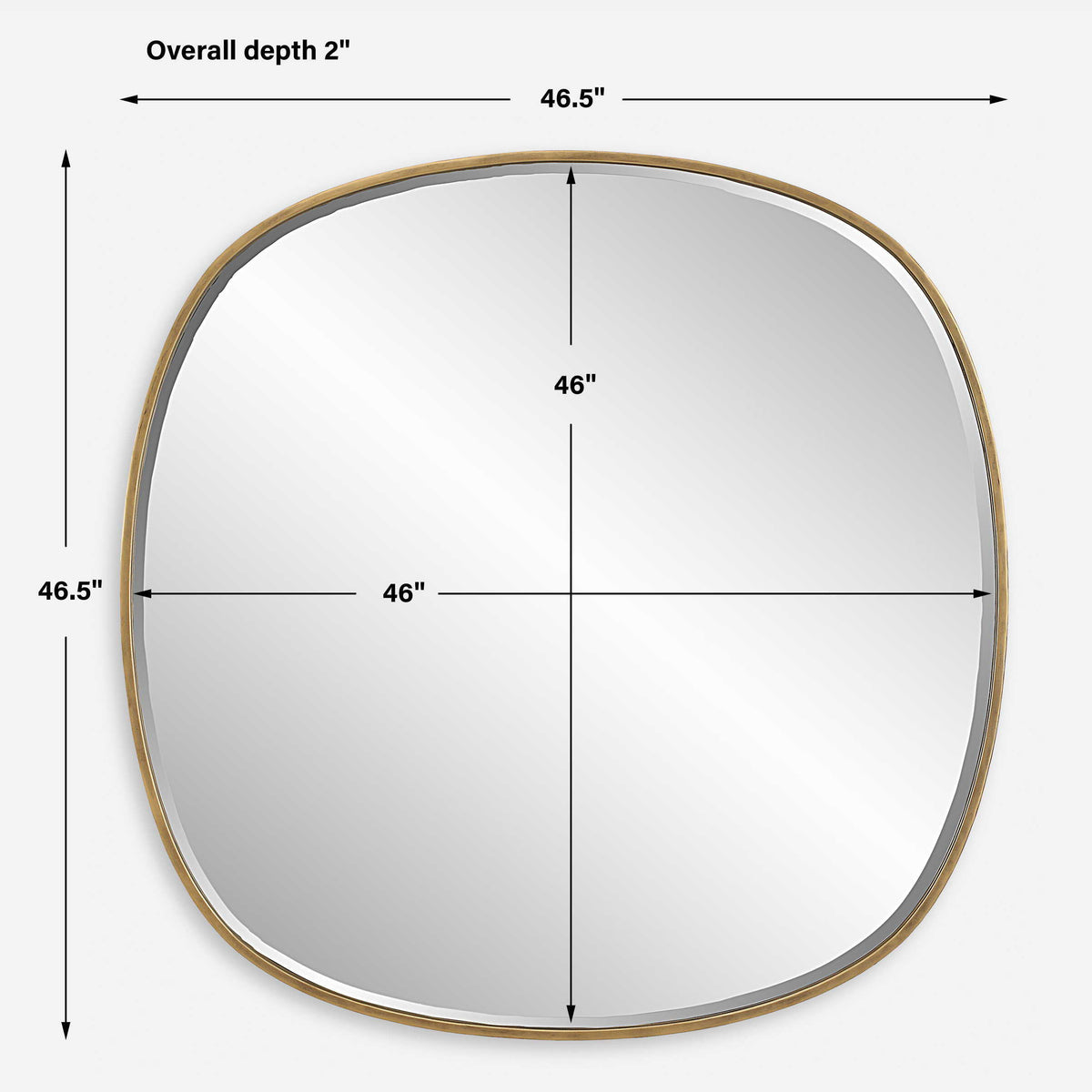 Webster Mirror - Gold by Uttermost - View 7
