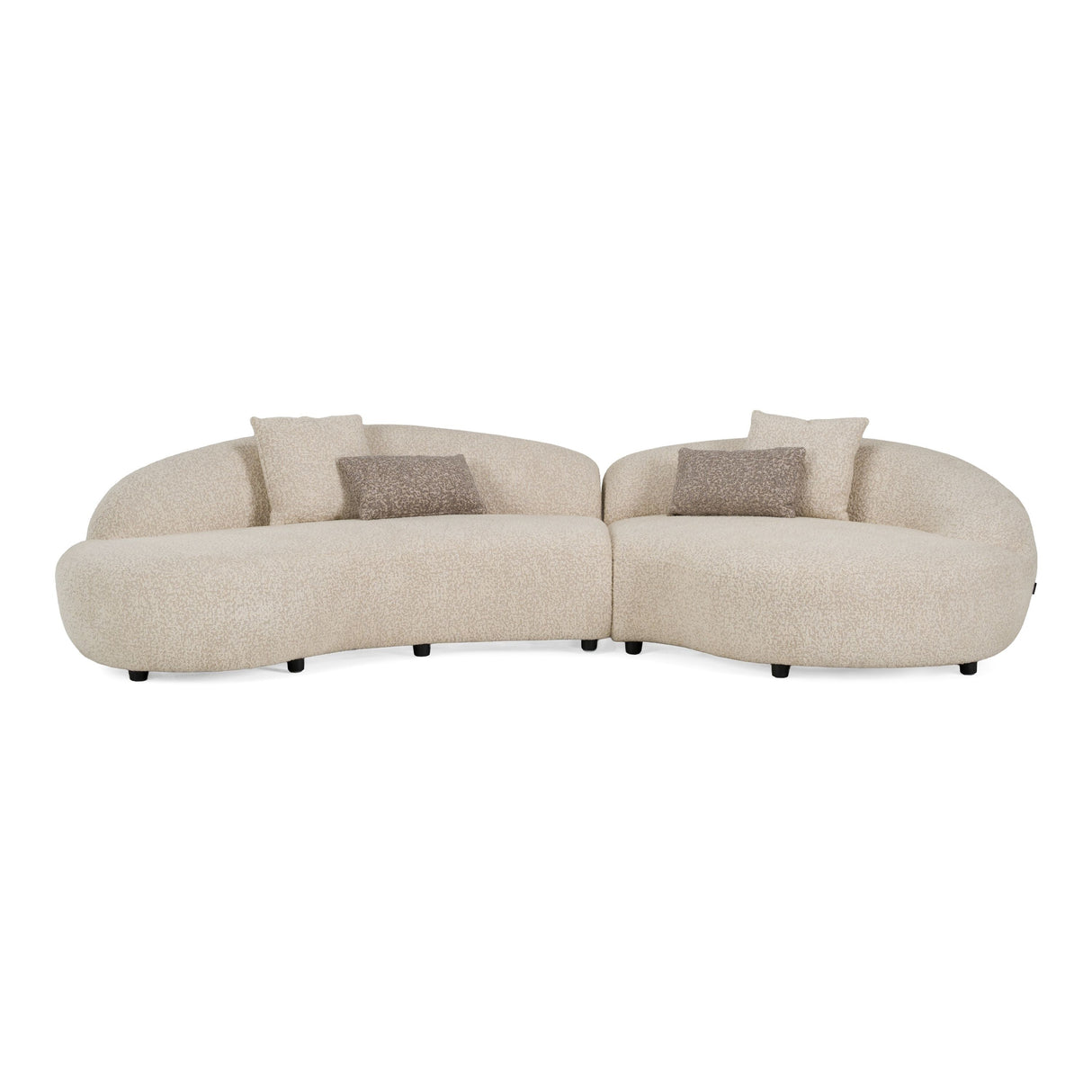 Delvan Contemporary Beige Fabric Right Facing Chaise Sectional Sofa | VIG Furniture | Seats Up to 5