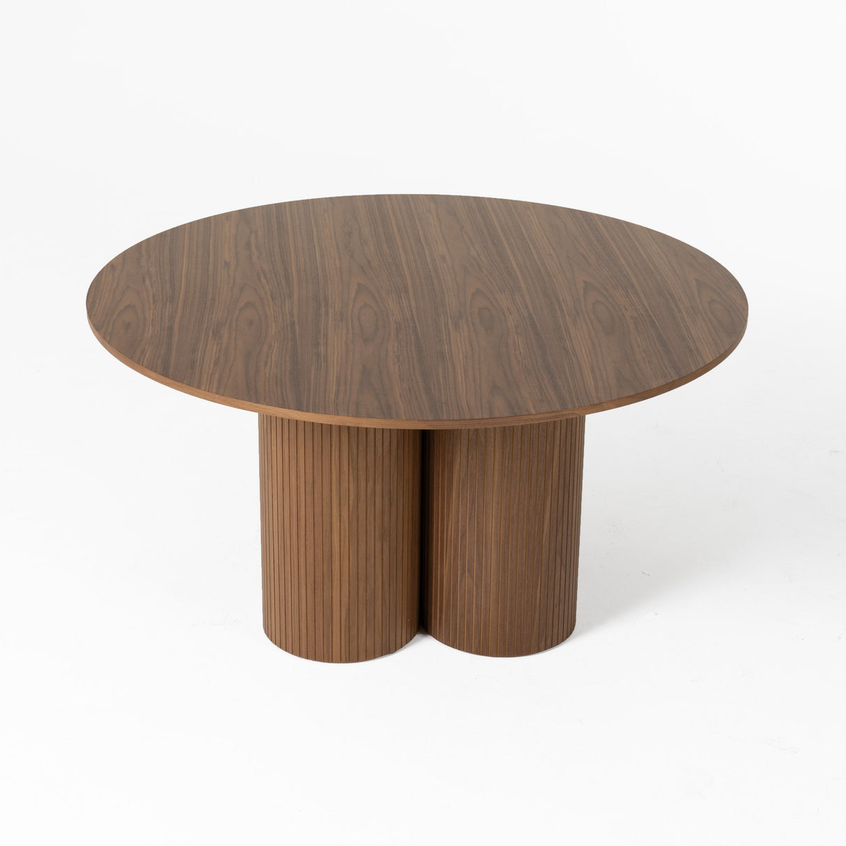 Depew - Mid-Century Modern Walnut Round Dining Table - View Image 1