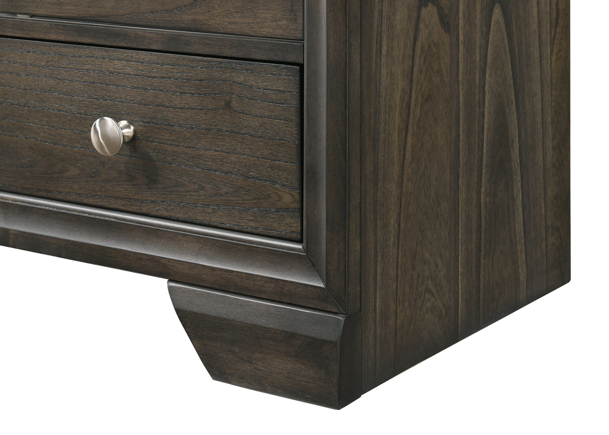Contemporary TV Stand 1pc Rich Dark Finish Metal Hardware Sliding Doors Open Shelves Lower Drawers Wooden Living Room Furniture Brown - sold by Home Elegance USA