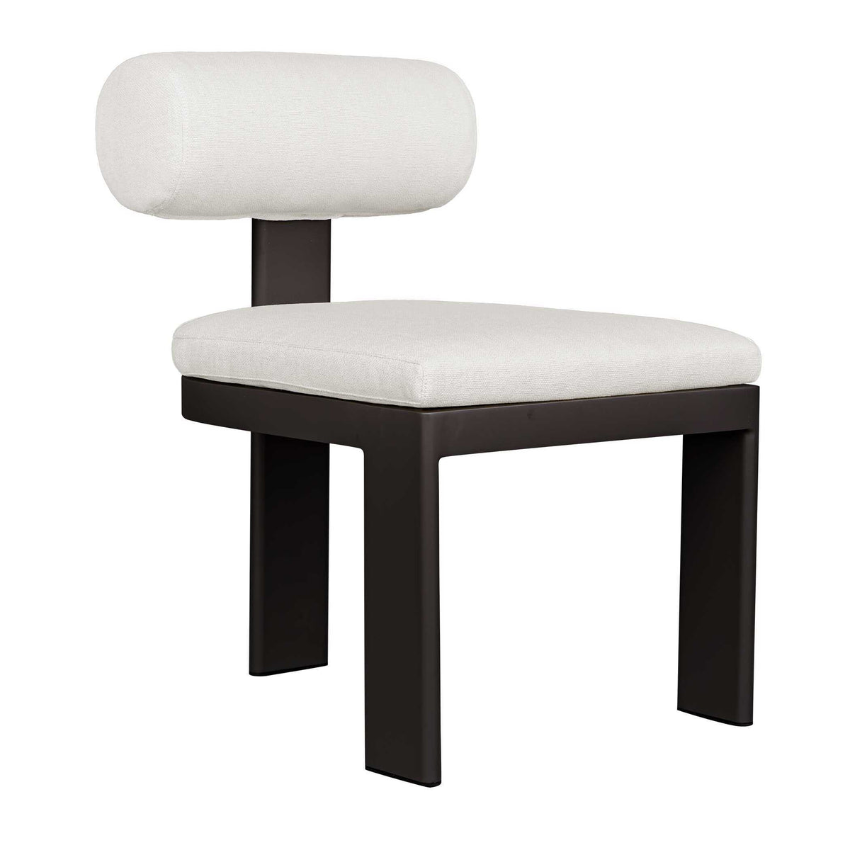 Bolster Back Outdoor Dining Chair - White / Black by Uttermost - View 4