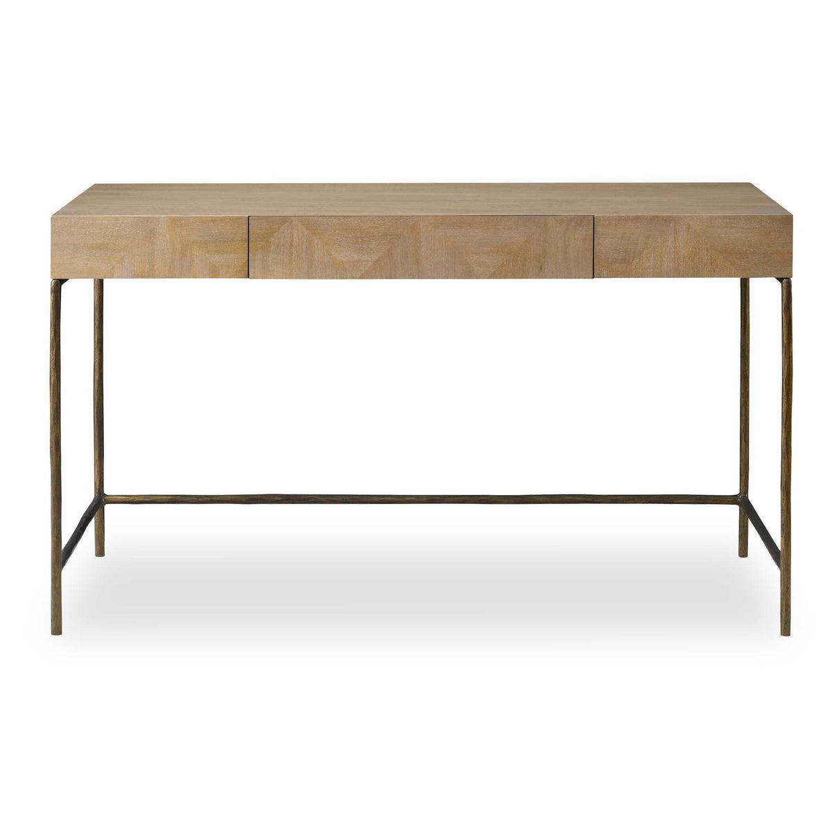 Aristotle Natural Wood Modern Desk - Light Brown by Uttermost - View 1