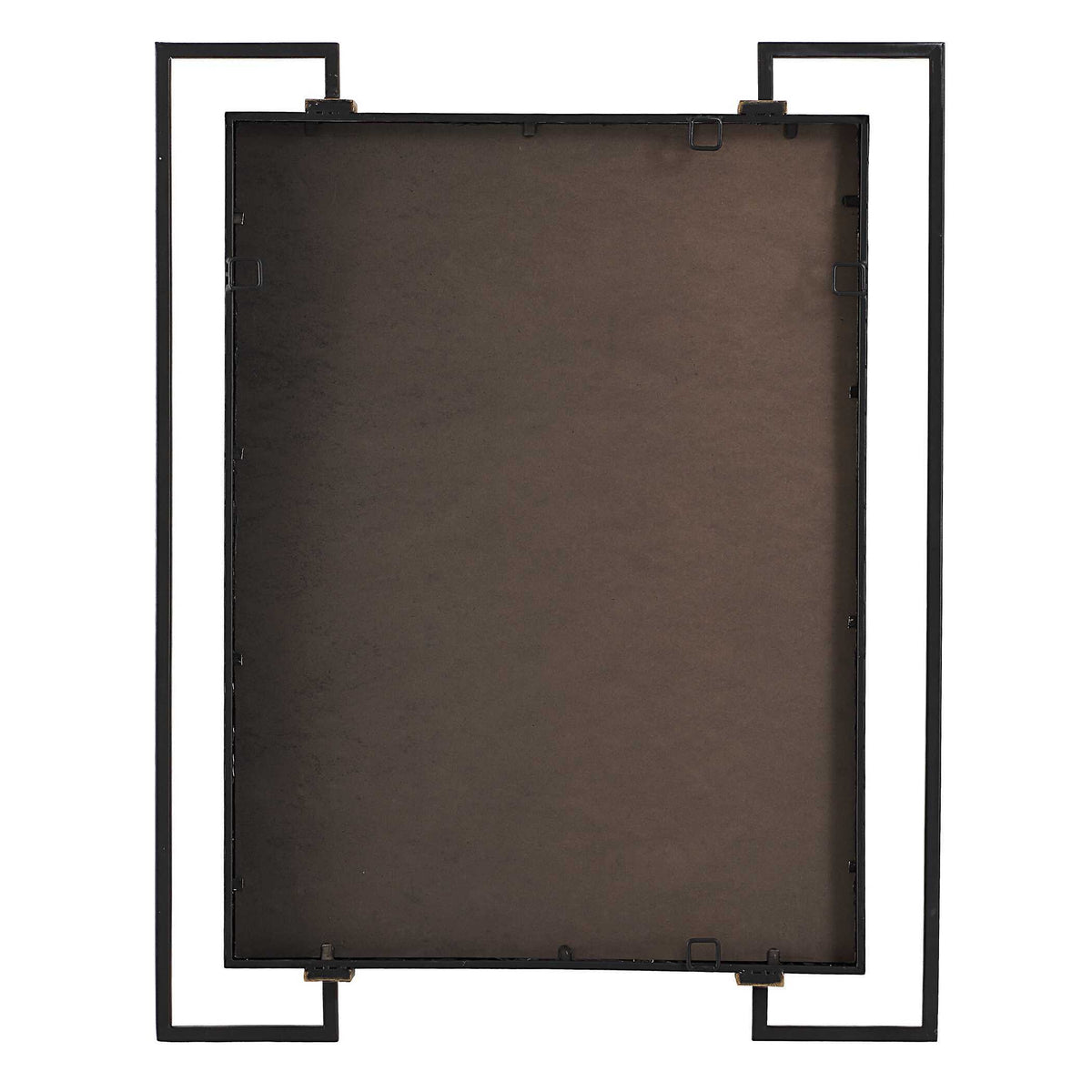 Ivey Rectangle Industrial Mirror - Black by Uttermost - View 6