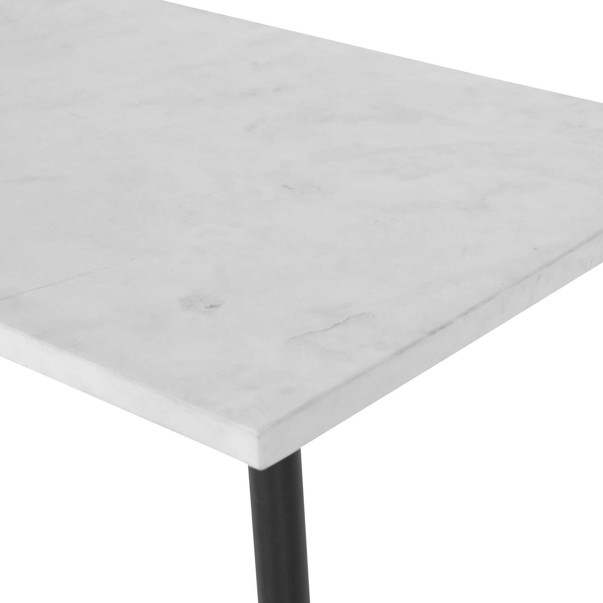 Nightfall Marble Console Table - White / Black by Uttermost - View 6