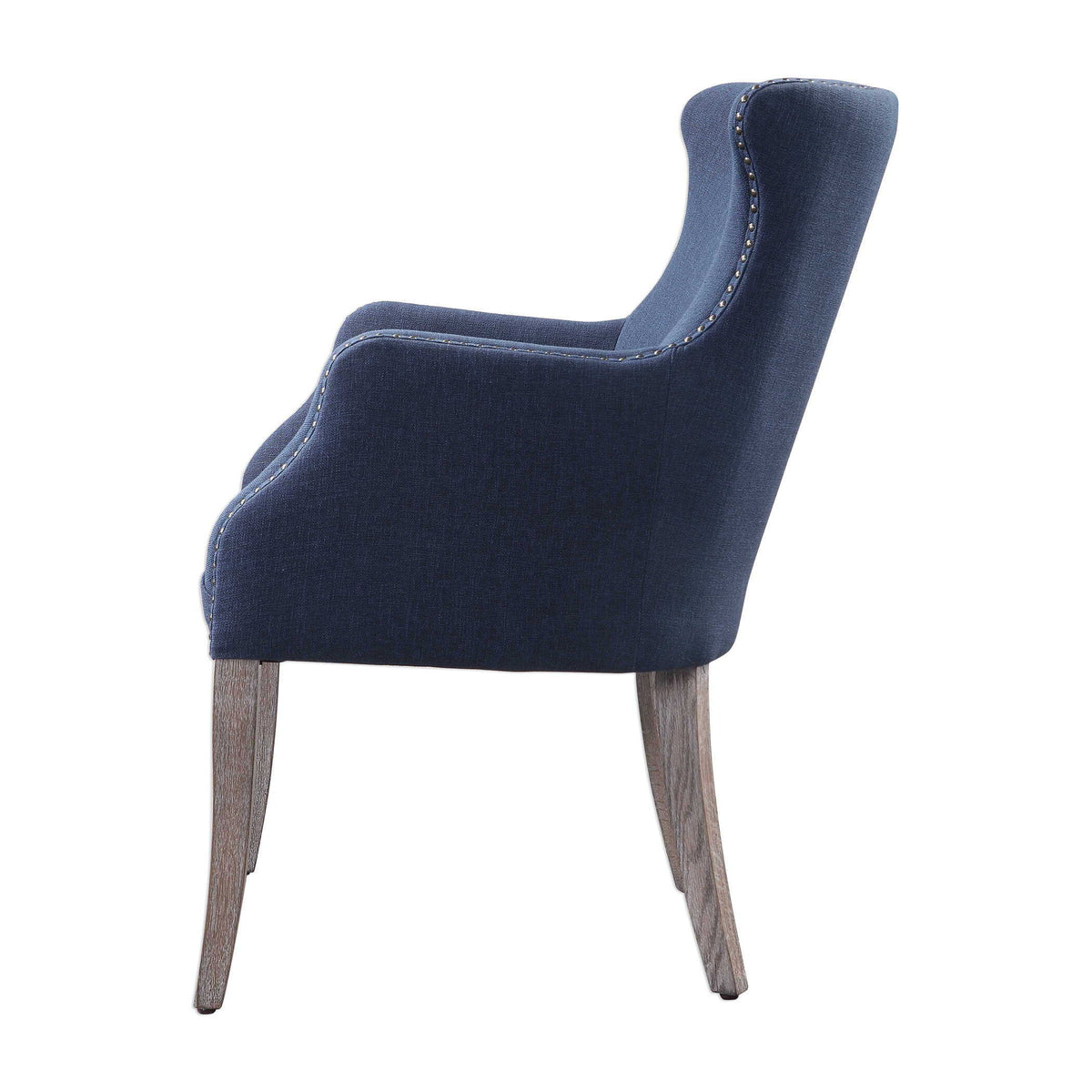 Yareena Wing Chair - Blue by Uttermost - View 4