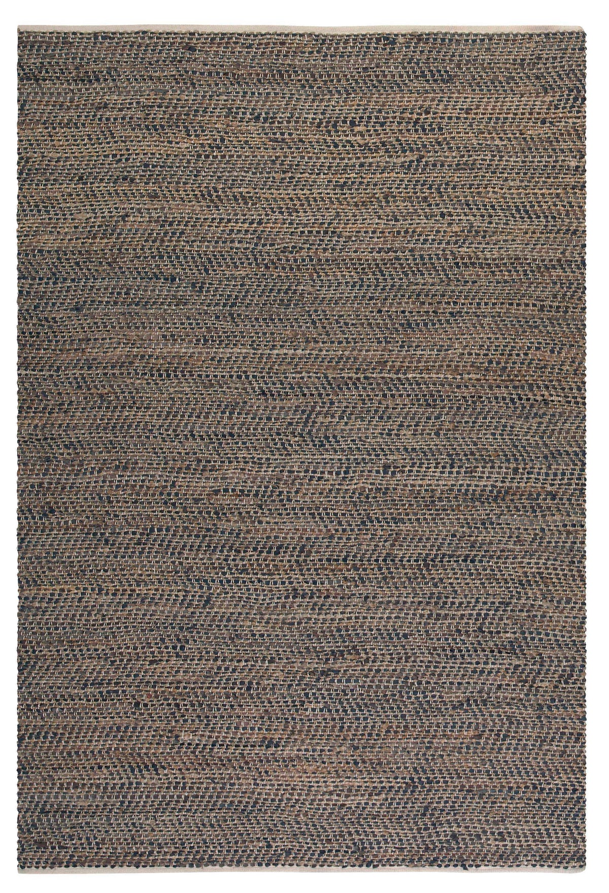 Tobais 9 X 12 Rescued Leather & Fabric Rug - Light Brown by Uttermost - View 3