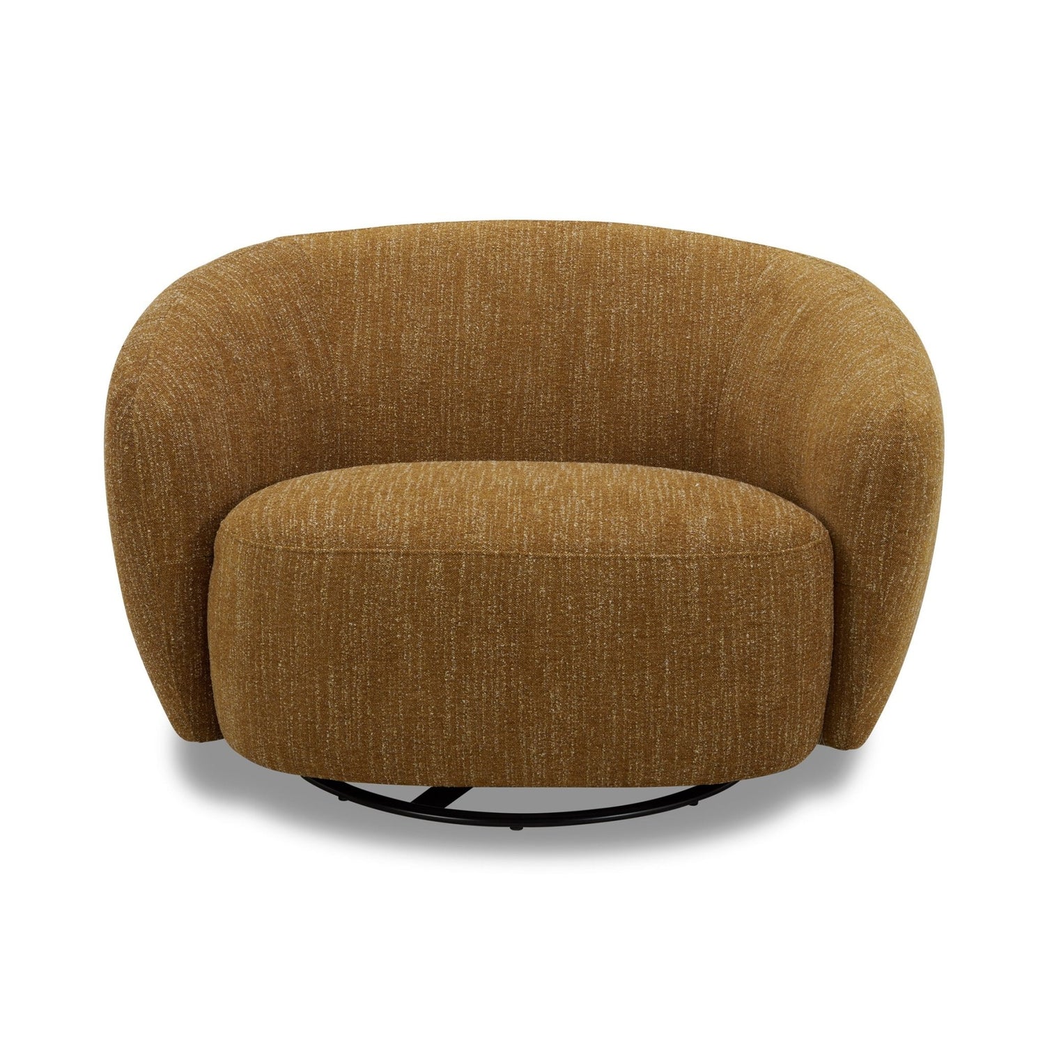 Divani Casa Norris - Modern Mustard Fabric Swivel Accent Chair | Home Elegance USA