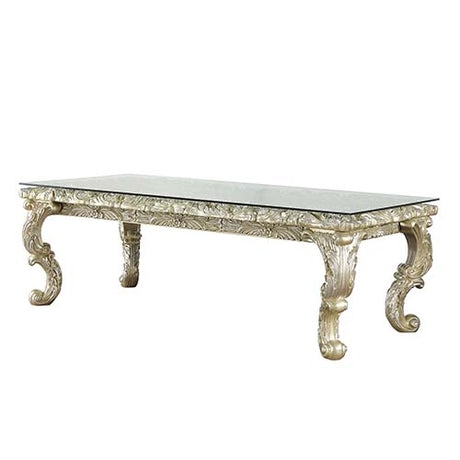 Acme - Vatican Dining Table DN00467 Champagne Silver Finish
