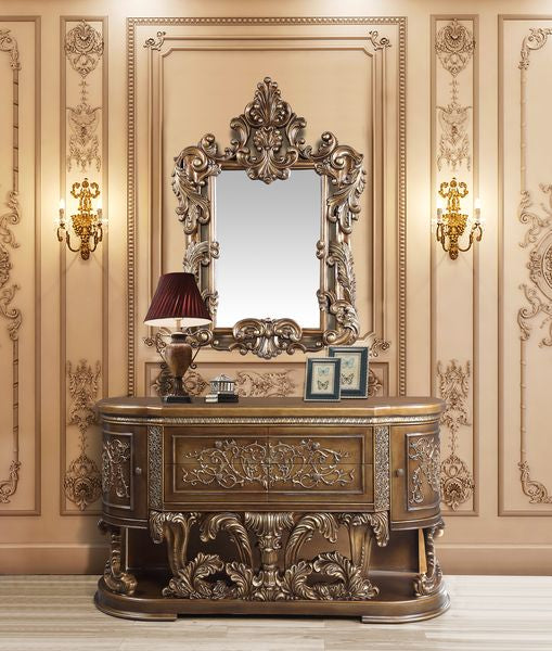 Acme - Constantine Server DN00474 Brown & Gold Finish