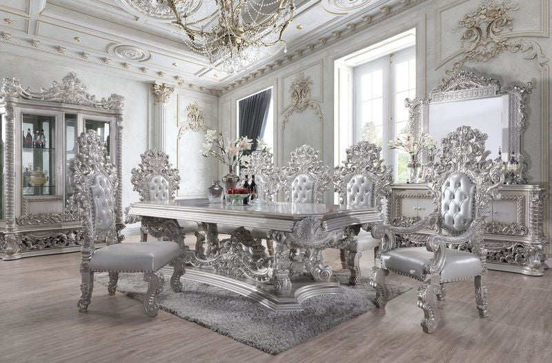 Acme - Valkyrie Dining Table DN00689 Antique Platinum Finish