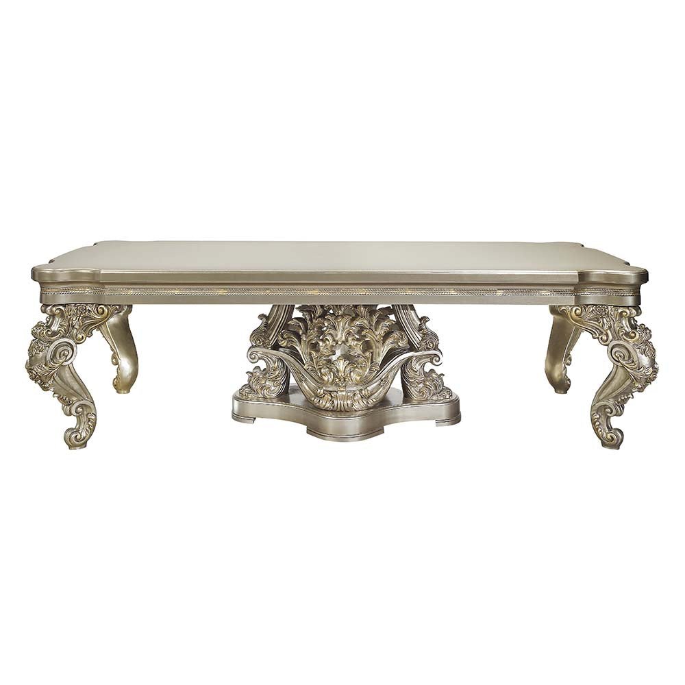 Danae Dining Table DN01197 Champagne & Gold Finish | Acme | Home Elegance USA