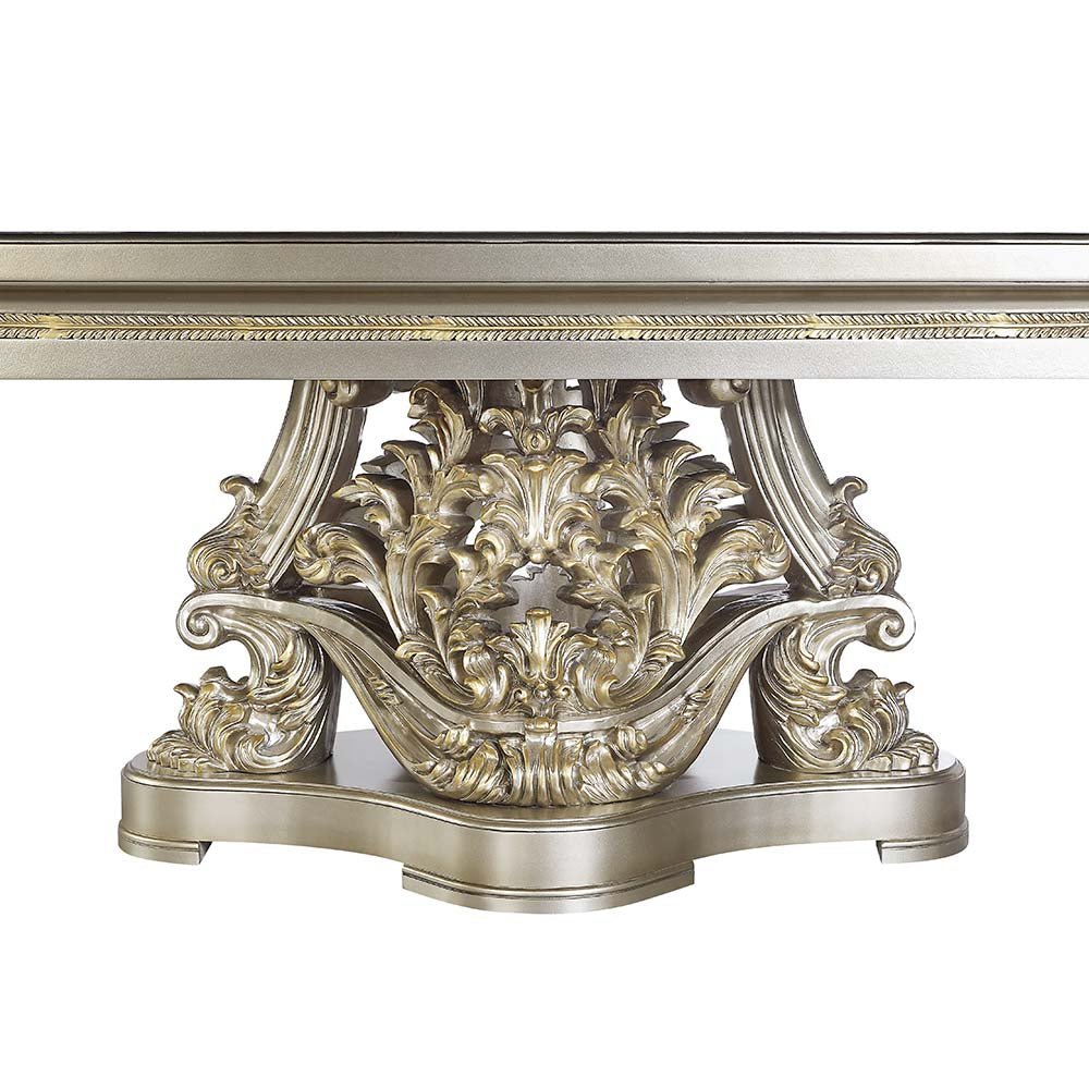 Danae Dining Table DN01197 Champagne & Gold Finish | Acme | Home Elegance USA