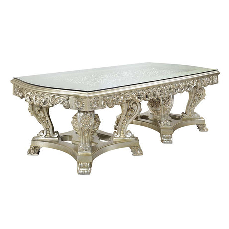 Acme - Sorina Dining Table DN01208 Antique Gold Finish