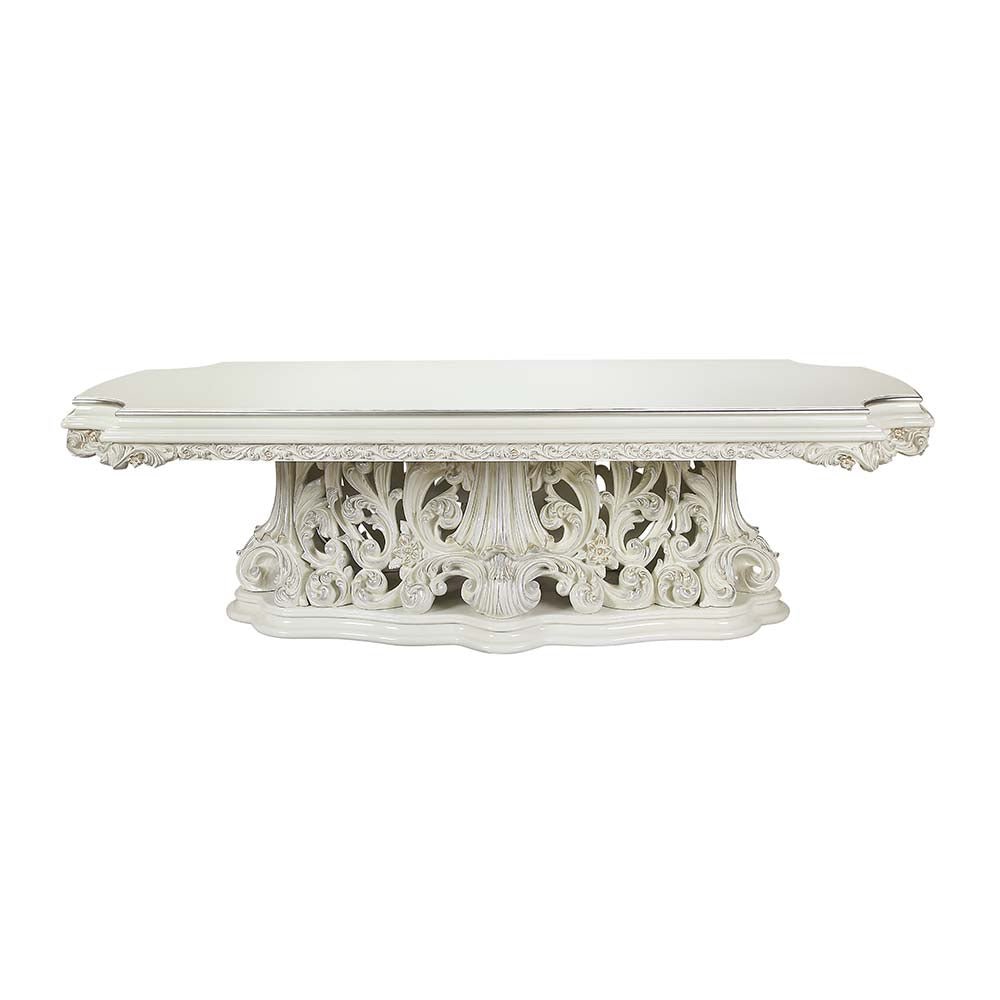 Adara Dining Table DN01229 Antique White Finish | Acme | Home Elegance USA