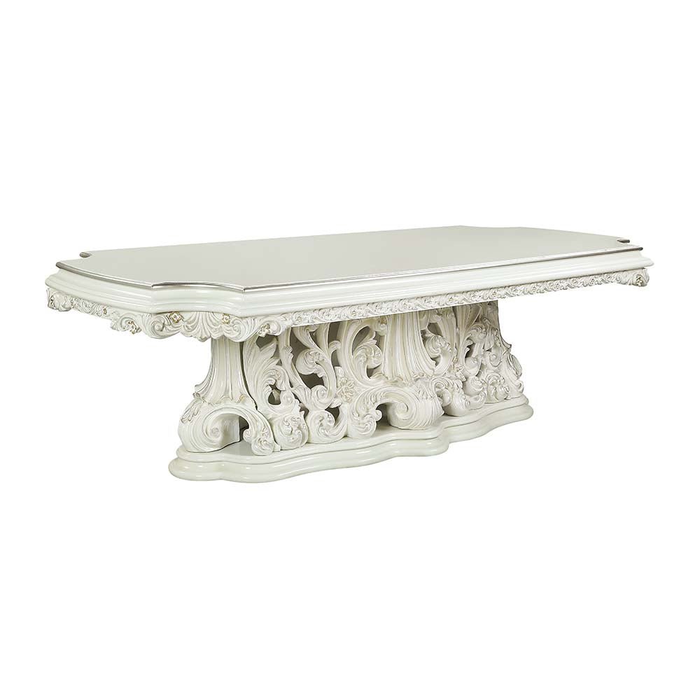 Adara Dining Table DN01229 Antique White Finish | Acme | Home Elegance USA