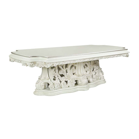 Adara Dining Table DN01229 Antique White Finish | Acme | Home Elegance USA