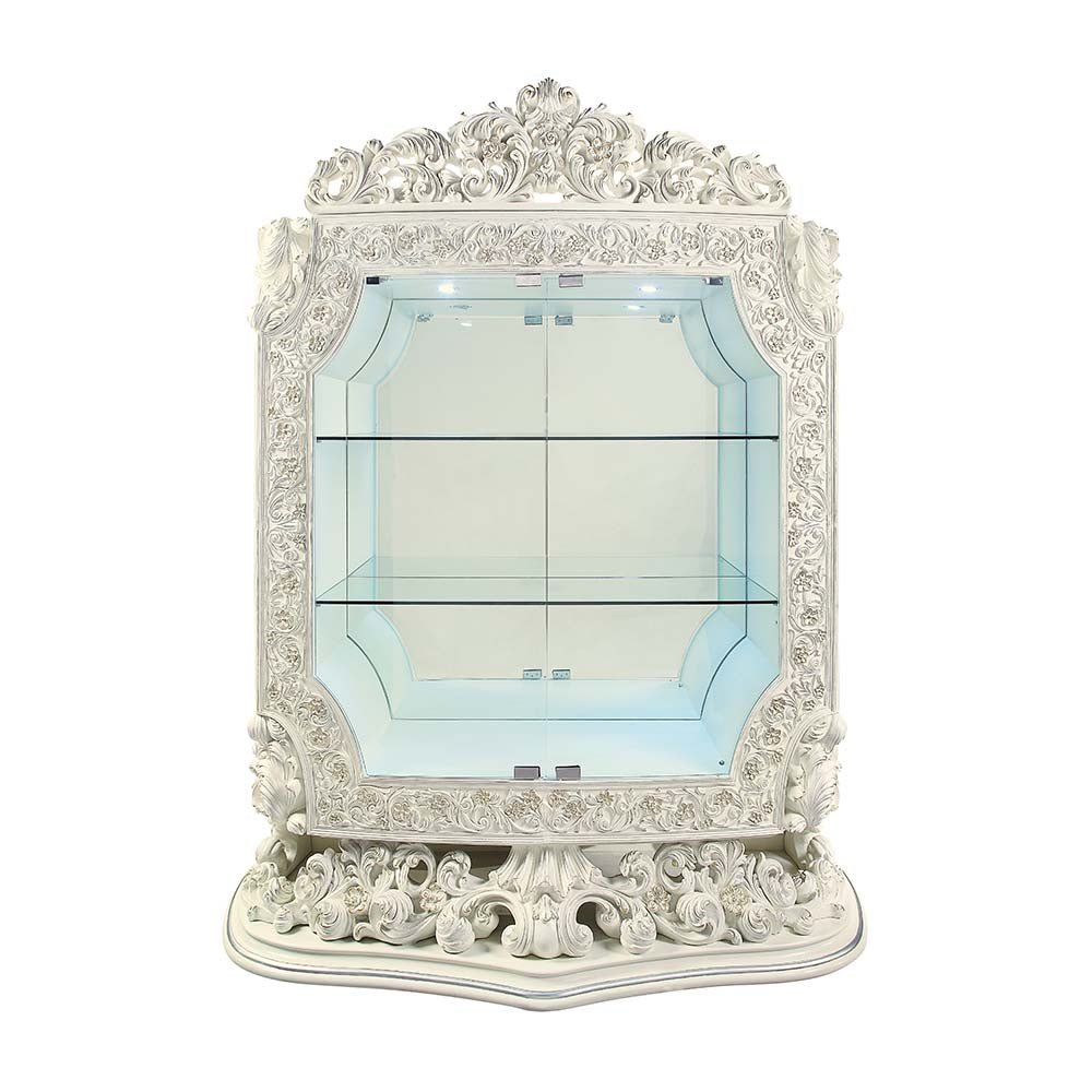 Adara Curio DN01232 Antique White Finish | Acme | Home Elegance USA