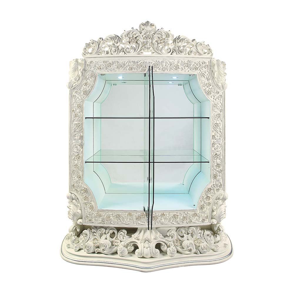 Adara Curio DN01232 Antique White Finish | Acme | Home Elegance USA