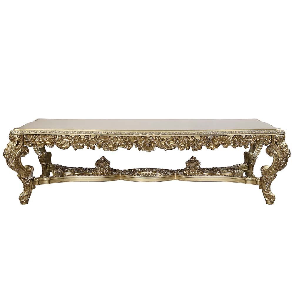 Bernadette Dining Table DN01470 Gold Finish | Acme | Home Elegance USA