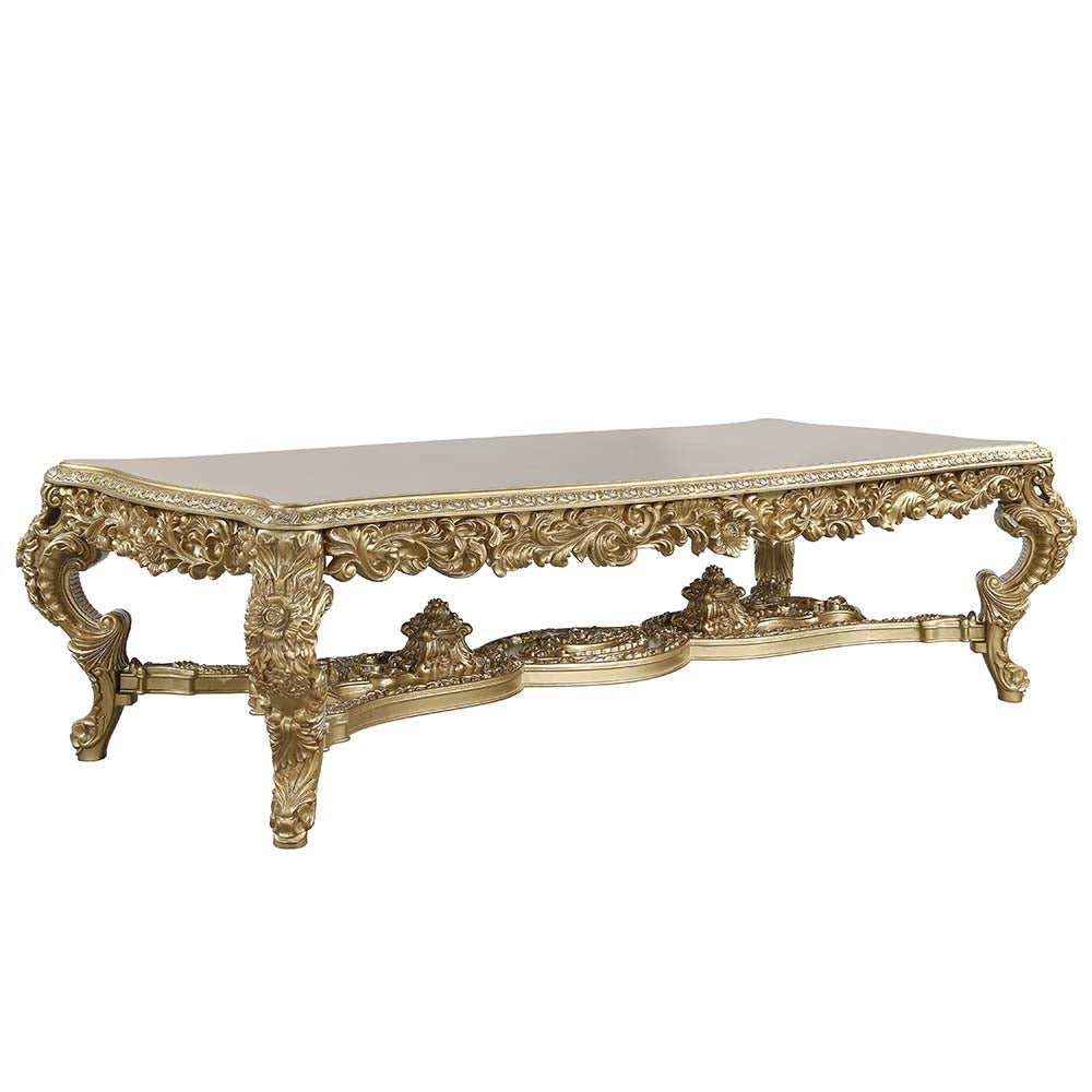 Bernadette Dining Table DN01470 Gold Finish | Acme | Home Elegance USA