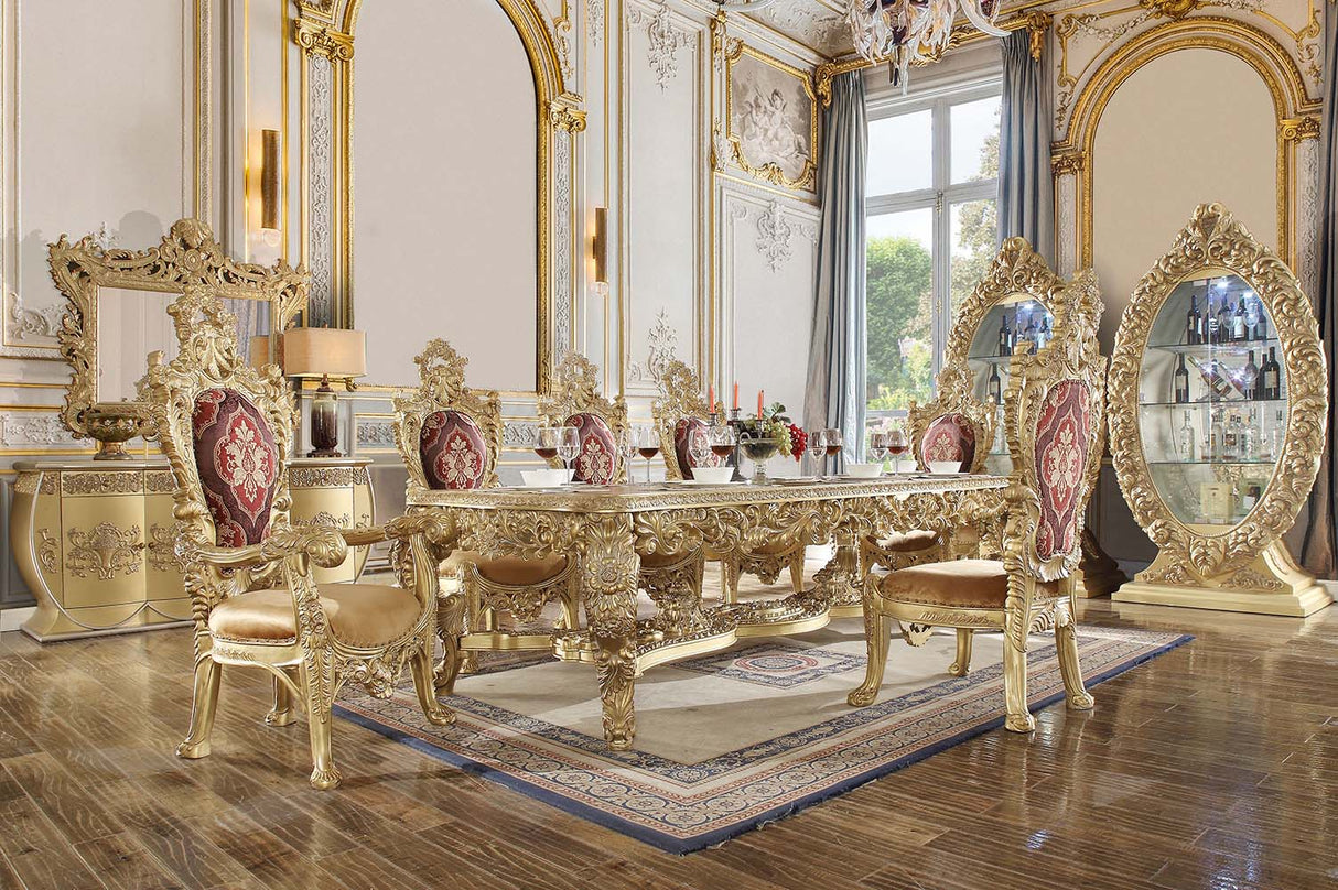 Bernadette Dining Table DN01470 Gold Finish | Acme | Home Elegance USA