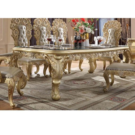 Cabriole Dining Table DN01482 Gold Finish | Acme | Home Elegance USA