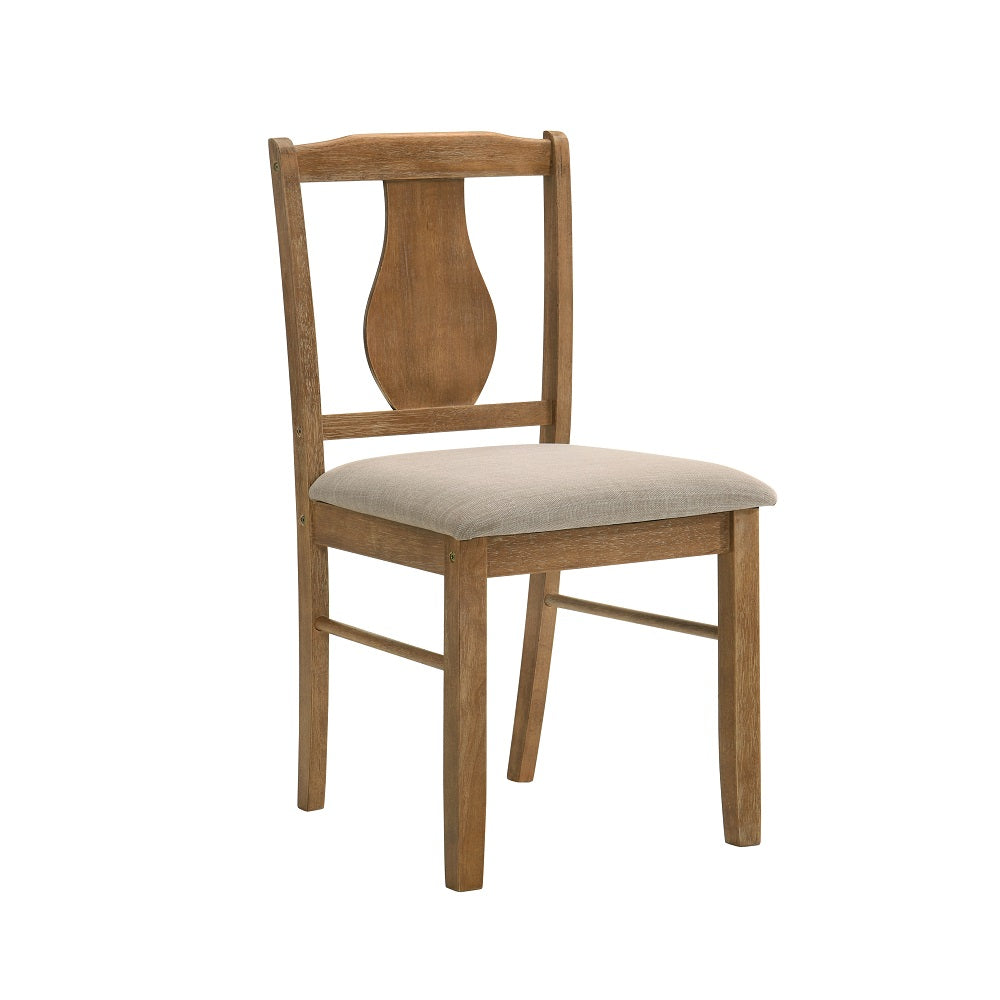 Acme - Kayee 5PC Pack Dining Set DN01804 Weathered Oak Finish