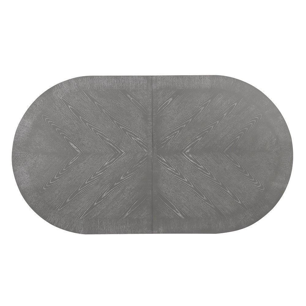 Adalynn Dining Table W/2 Leaves DN02124 Weathered Gray Oak Finish | Acme | Home Elegance USA