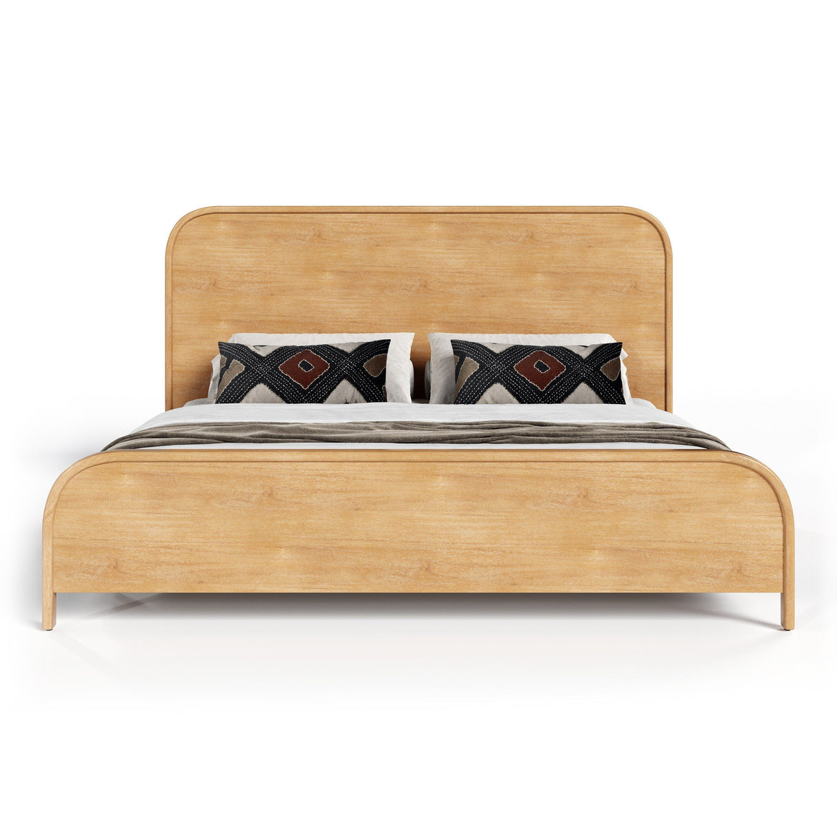 Eastern King Dresden - Modern Natural Acacia 1-Drawer Nightstand Bedroom Set