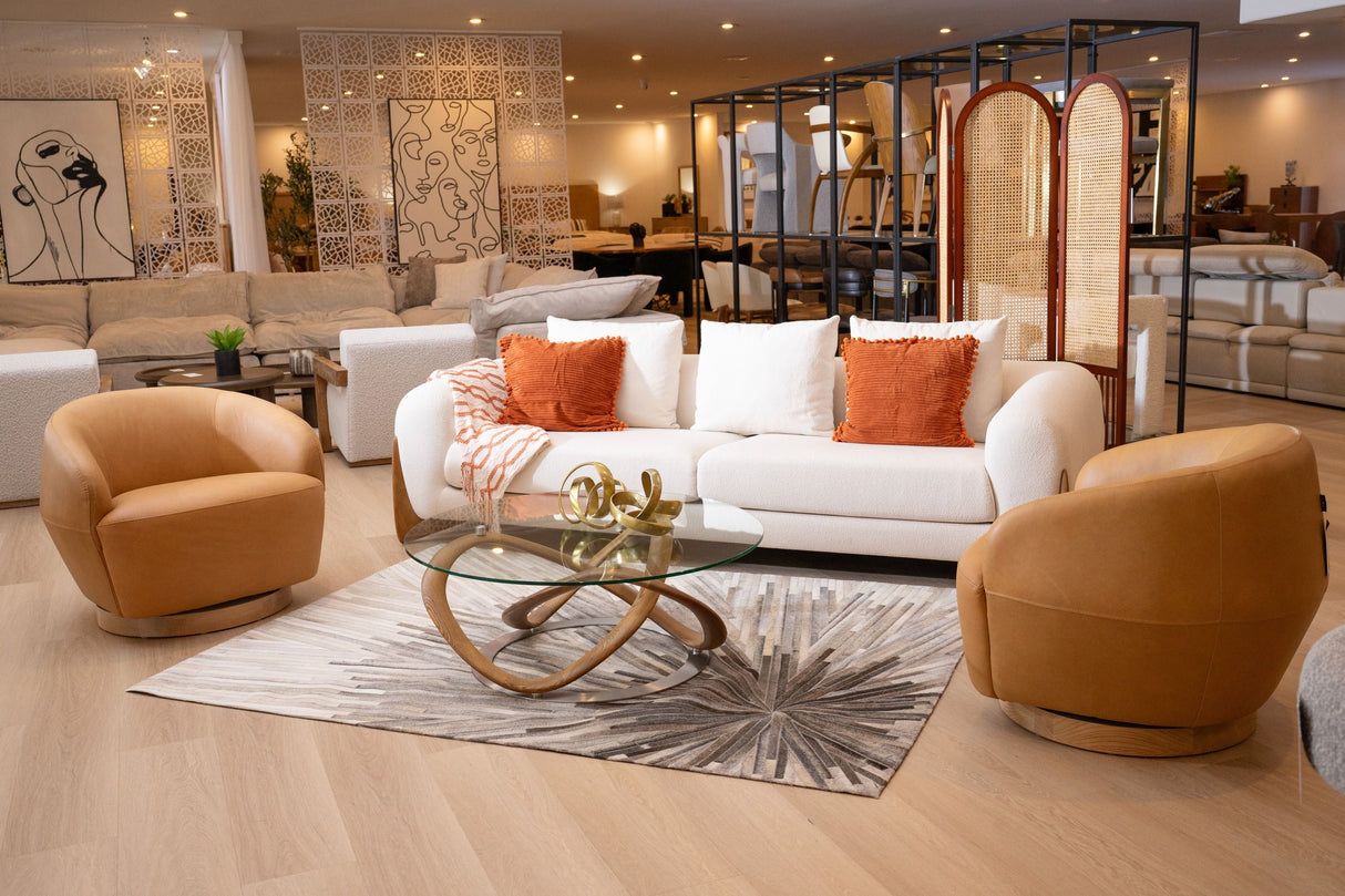 Modrest Michele Modern Glass Walnut Coffee Table | VIG - Home Elegance USA