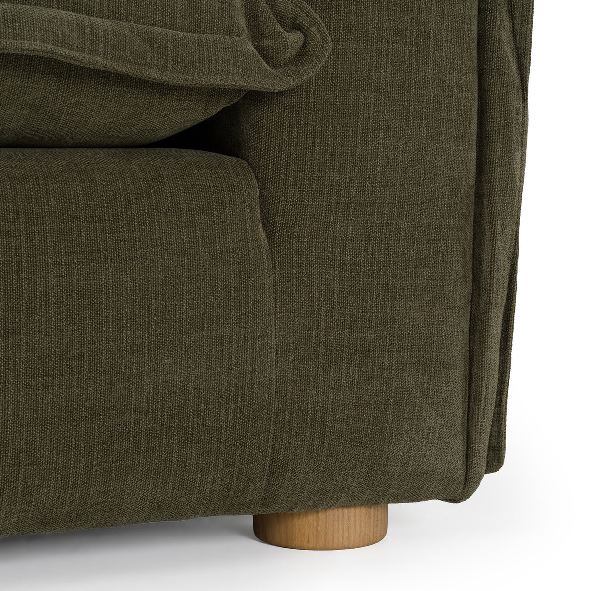 Durbin - Modern Green Fabric Loveseat - View Image 1