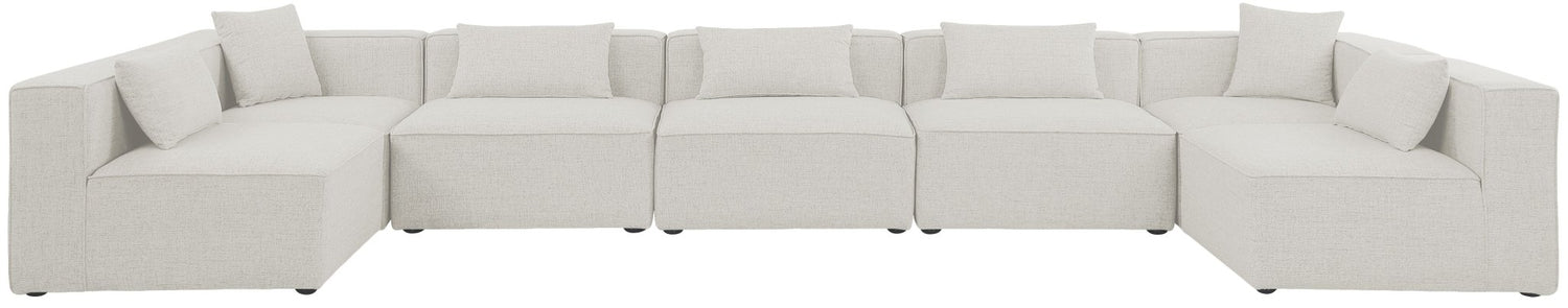 Cube - Modular Sectional 7 Piece - Cream | Home Elegance USA
