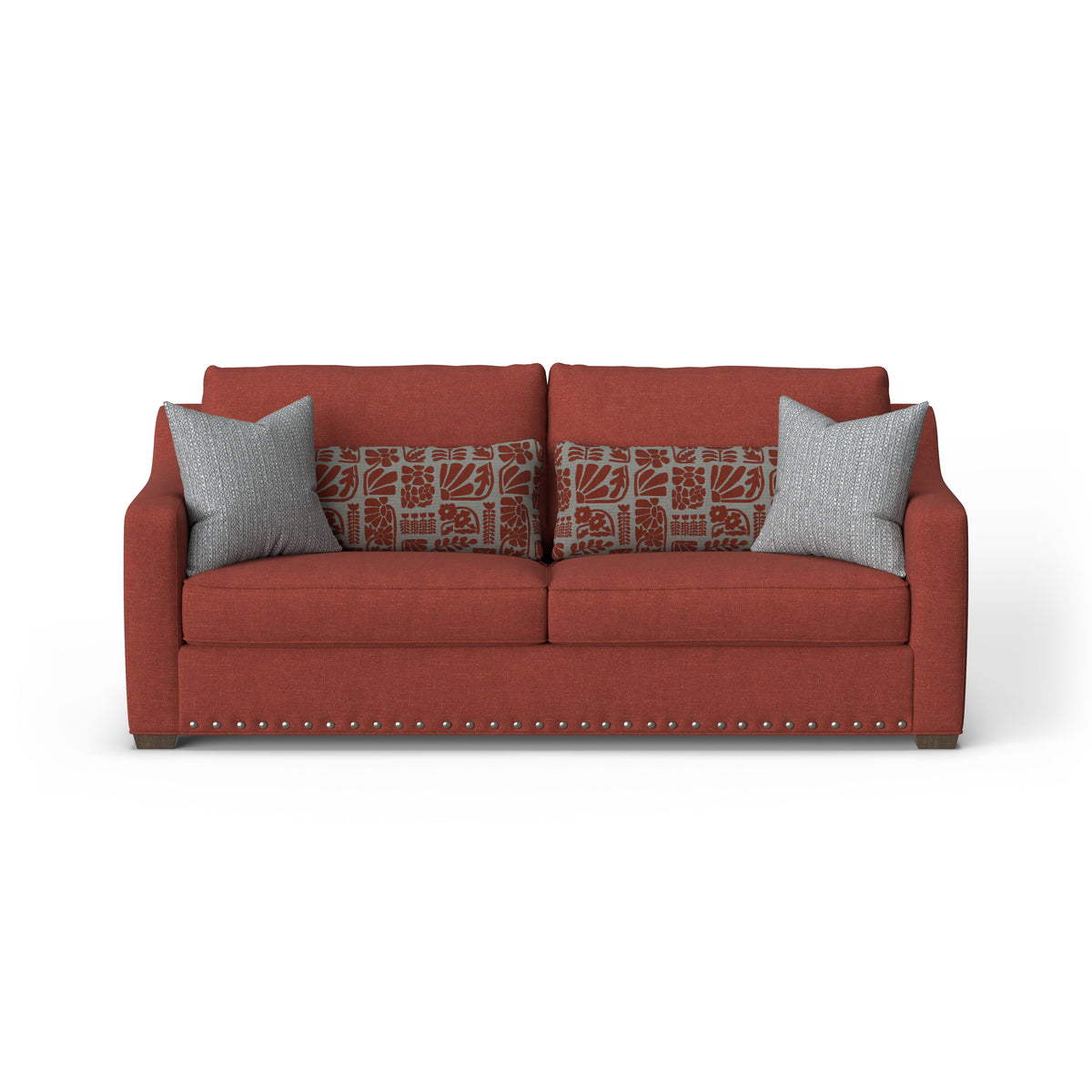 Milo Fabric Two-Cushion Sofa With Nailhead Trim | Flexsteel