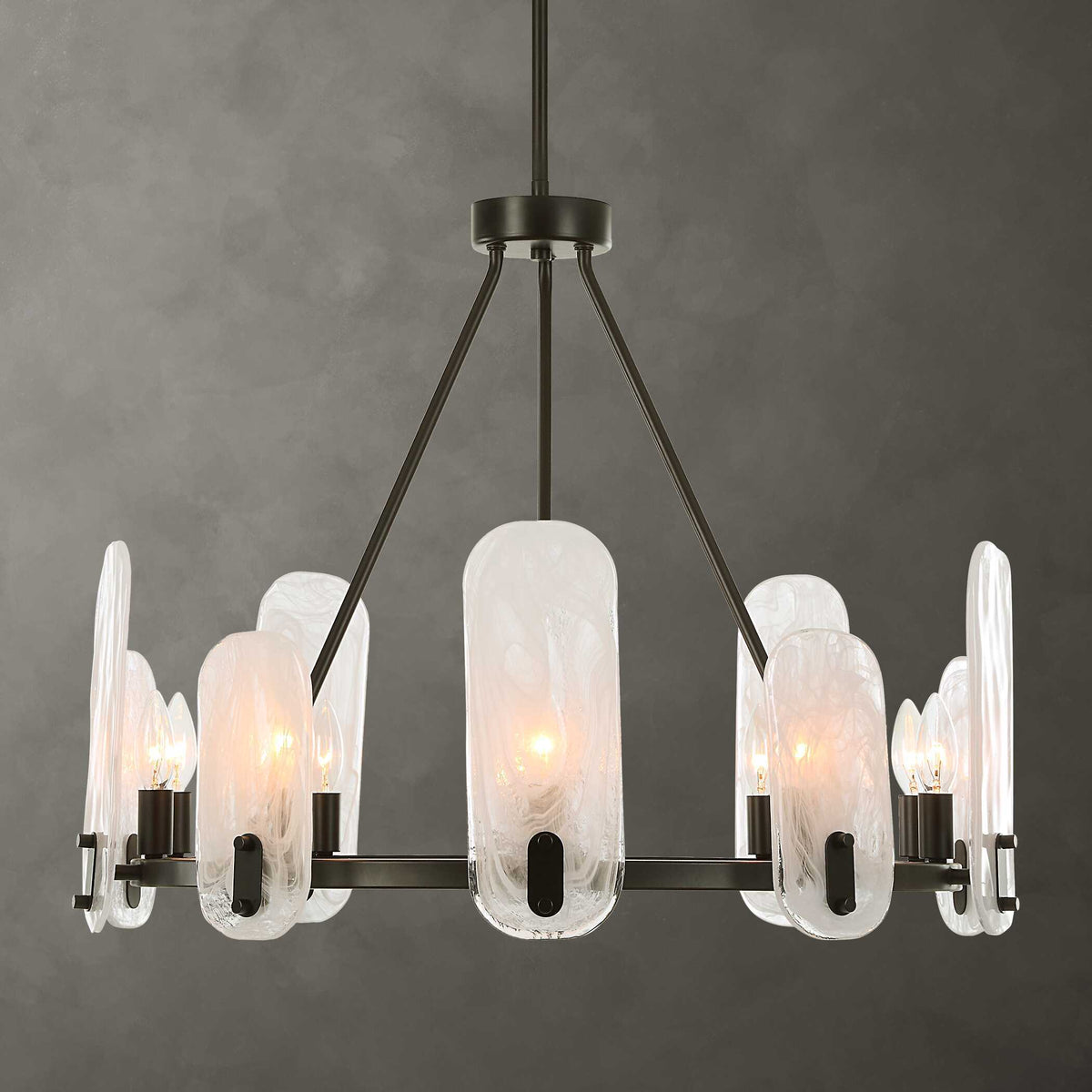 Ellipse 10 Light Chandelier - Bronze by Uttermost - View 1