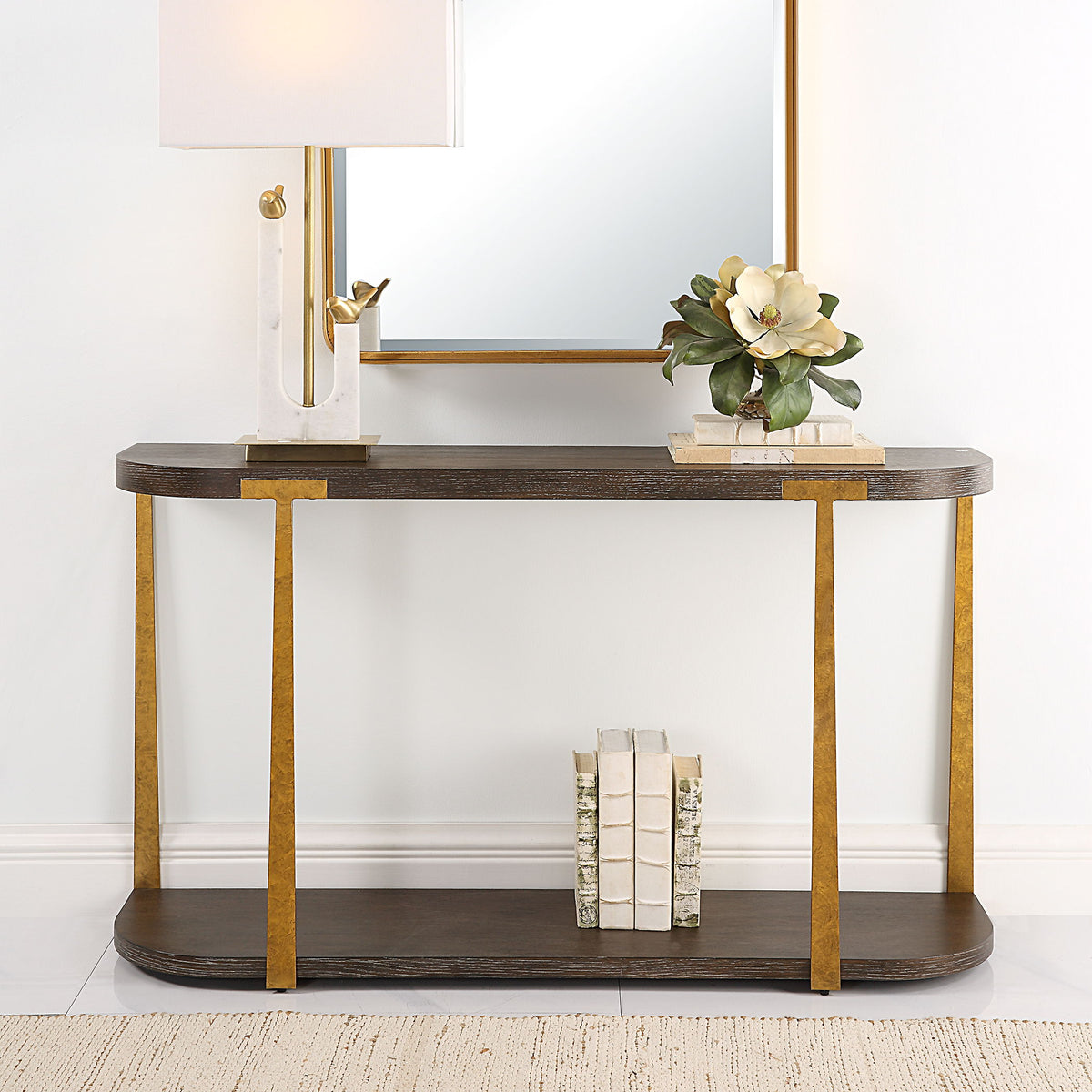 Palisade Wood Console Table - Dark Brown by Uttermost - View 2