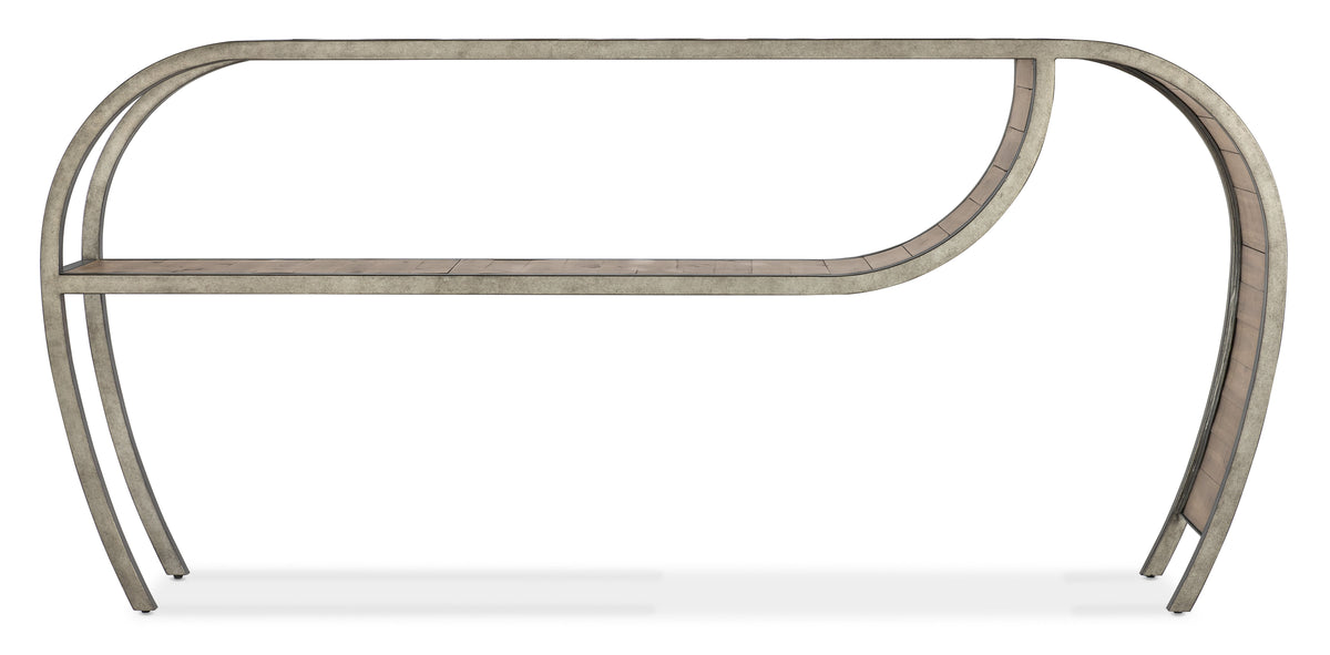 Commerce And Market Open Ended Console Table - Dark Brown / Gray by Hooker Furniture - View 5