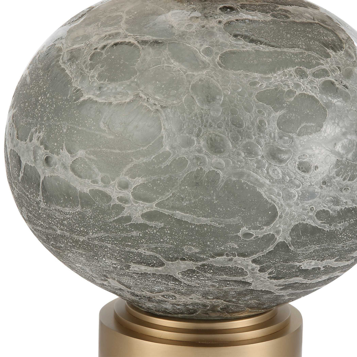 Lunia Gray Glass Table Lamp - Dark Gray by Uttermost - View 6