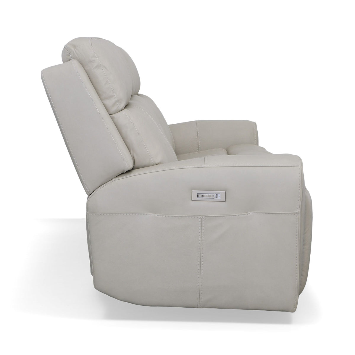 Barnett Power Reclining Sofa With Power Headrests & Lumbar - Timber | Flexsteel
