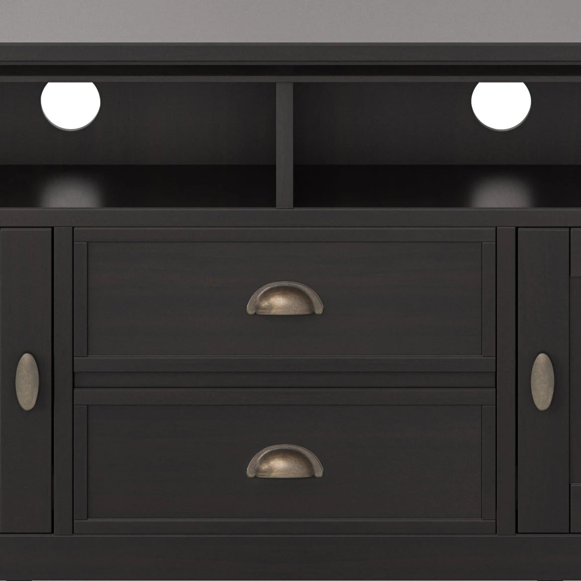 Redmond 72 inch Wide Solid Wood TV Stand in Hickory Brown For TVs up to 80 inches - sold by Home Elegance USA