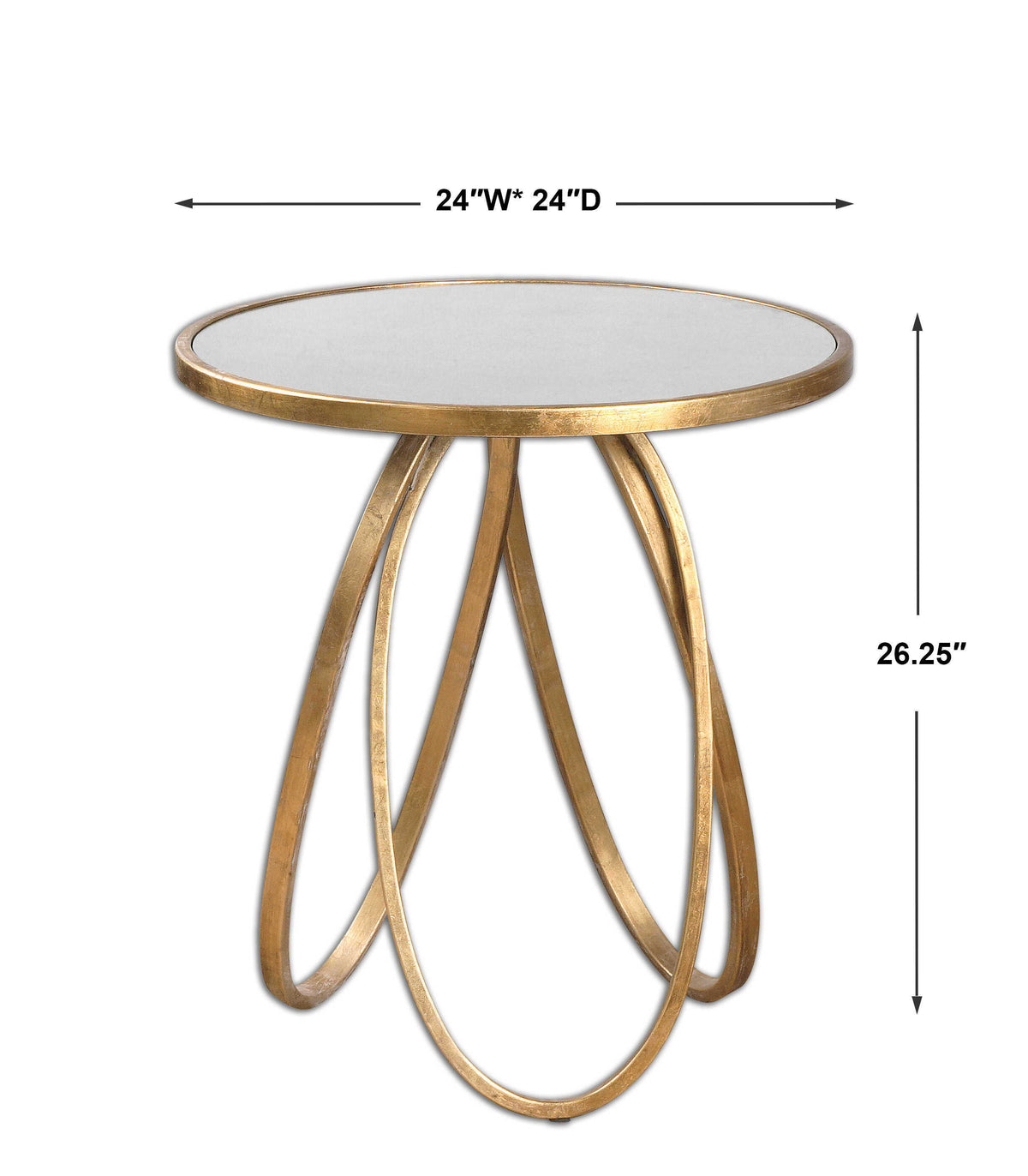 Montrez Side Table - Gold by Uttermost - View 4