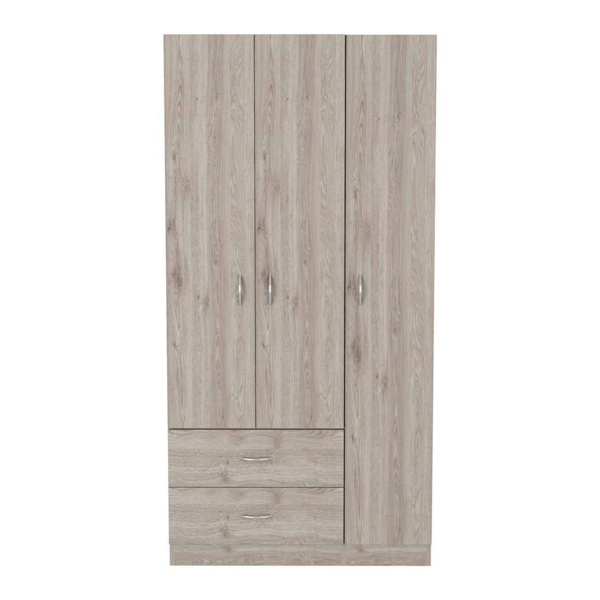 Three Door Armoire Clark, Bedroom, Light Gray - sold by Home Elegance USA