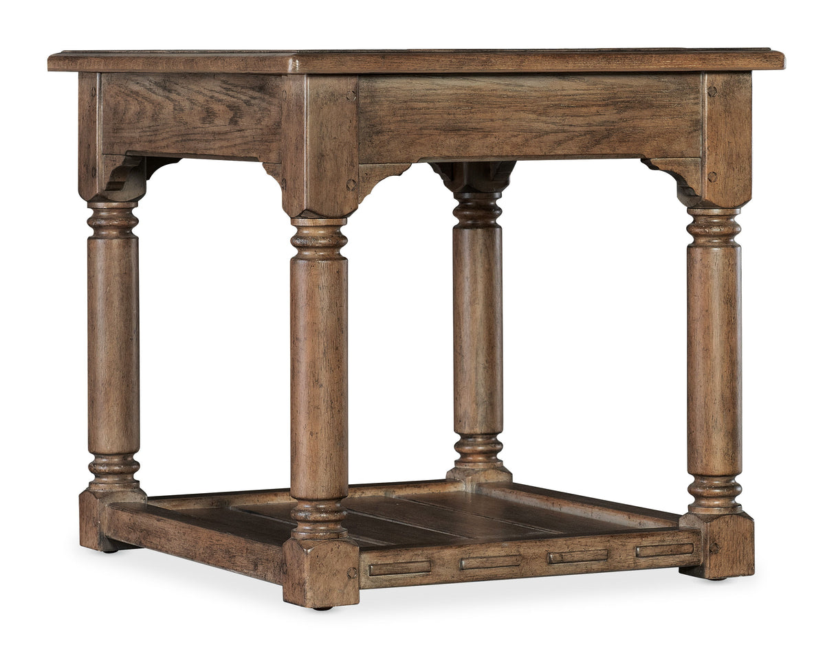 Americana End Table - Light Brown by Hooker Furniture - View 4