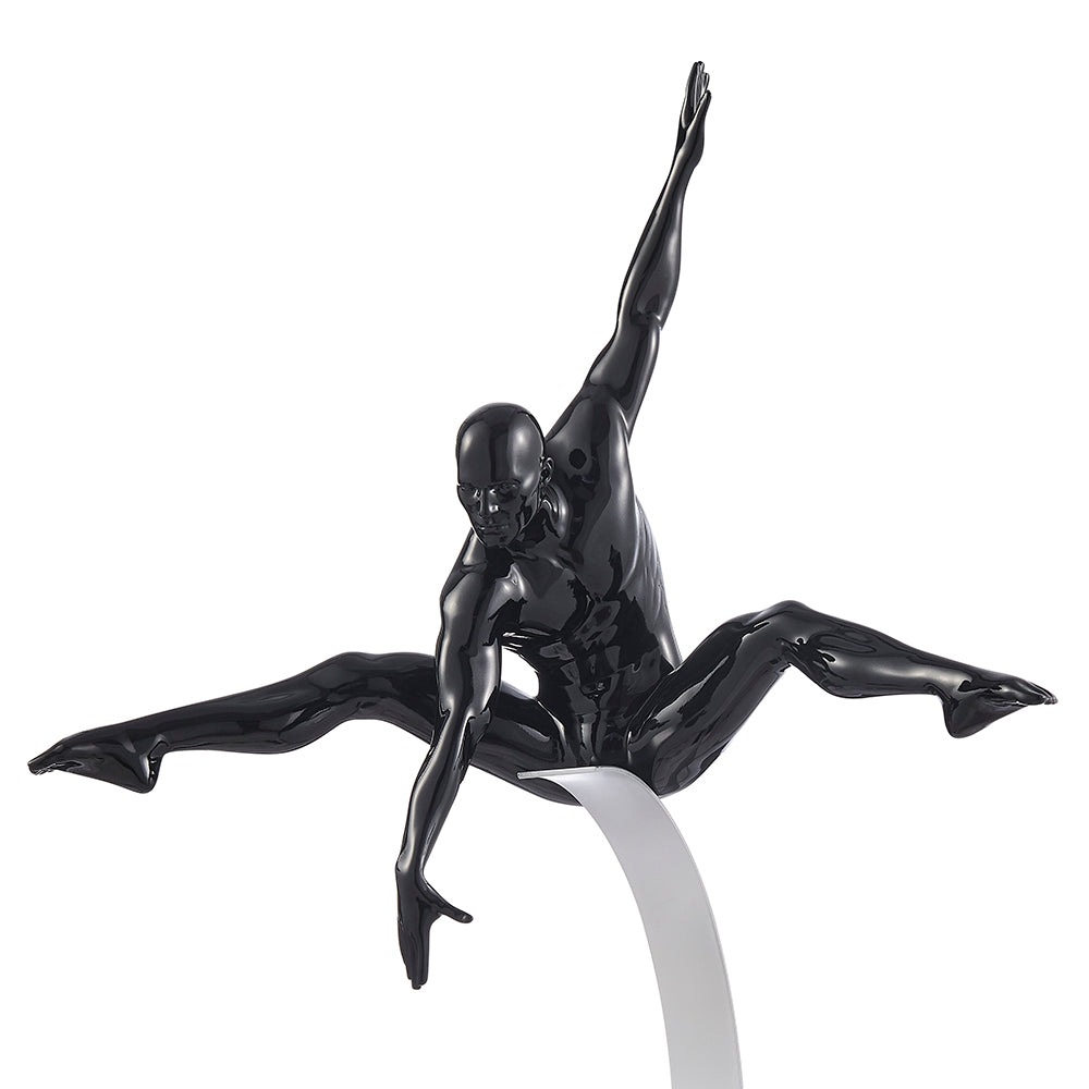 Dynamic Man Sculpture // Black | Finesse - Home Elegance USA