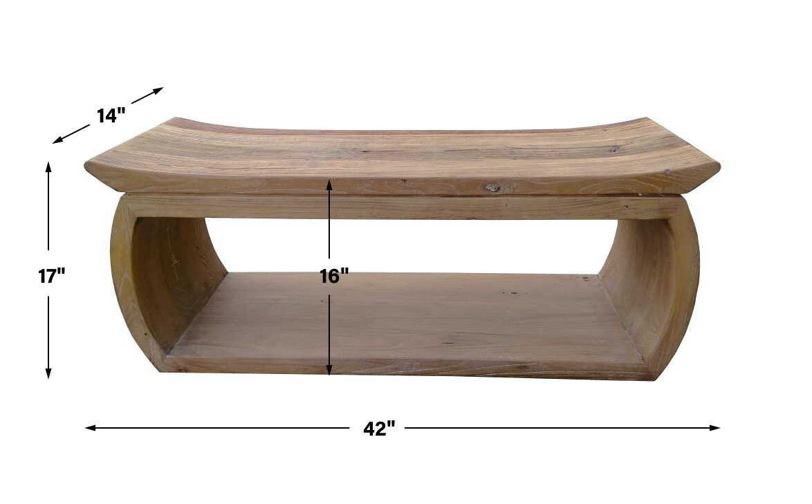 Connor Reclaimed Wood Bench - Light Brown by Uttermost - View 8
